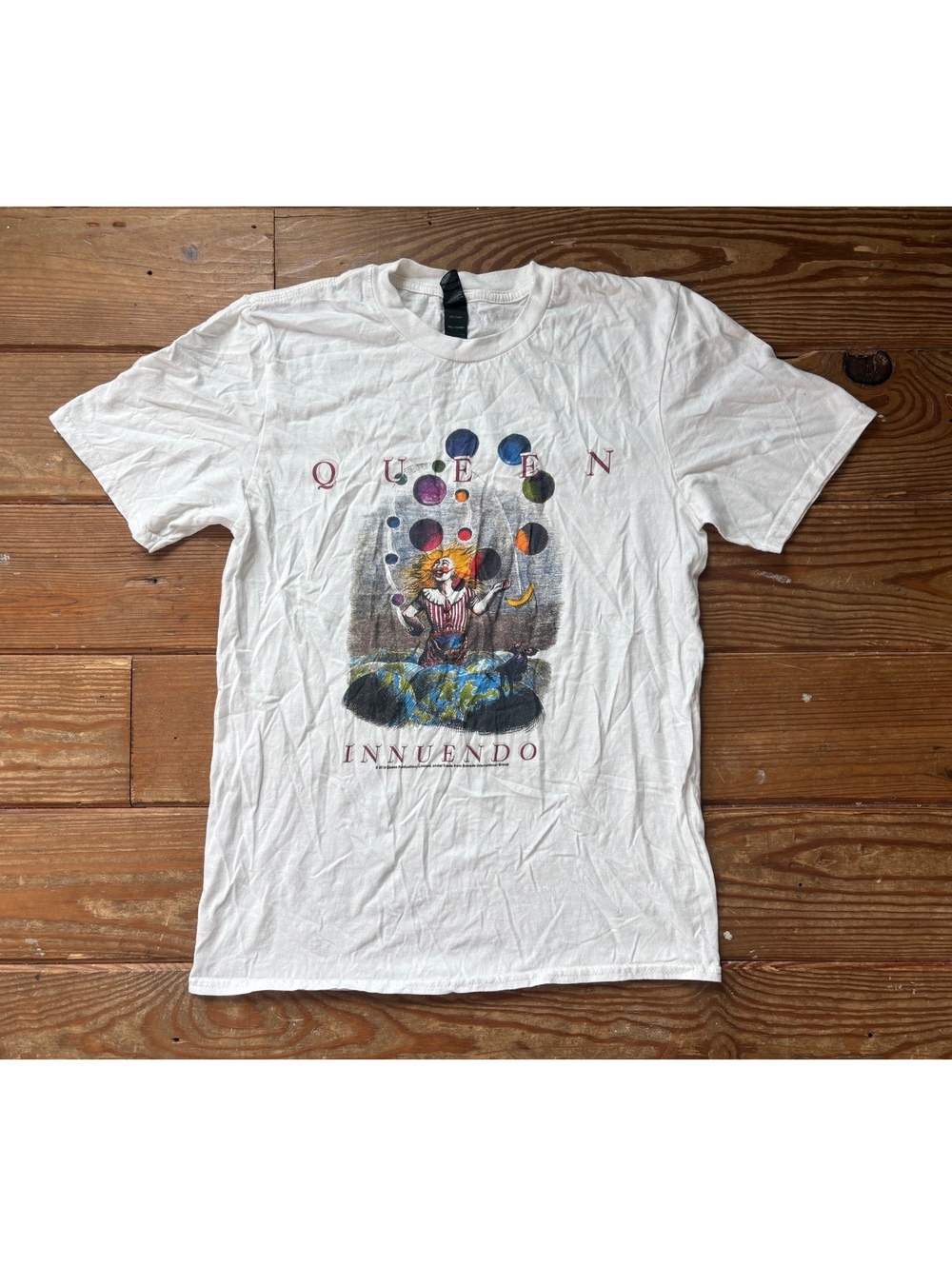Queen Innuendo Album Art White Graphic T-Shirt Size Small 2019 Size Small